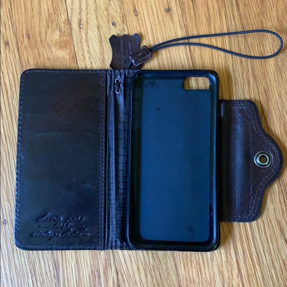*SOLD* DAVIS Genuine Oiled Leather iPhone 8 Case - Picture 3 of 7